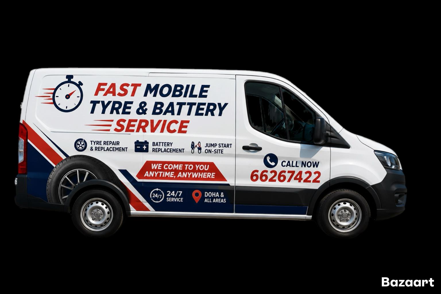 Fast Mobile Tire & Battery Service Van